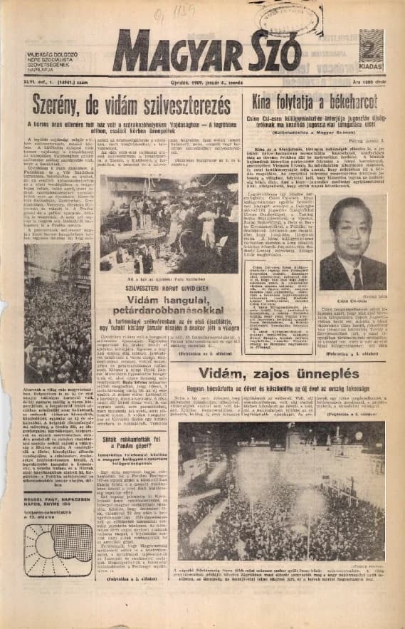 Magyar Szó, 46. évf. 1989. január 4. 1. sz. 1–12. oldal