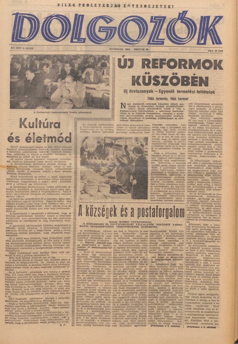 Dolgozók, 15. évf. 1961. január 20. 4. sz.