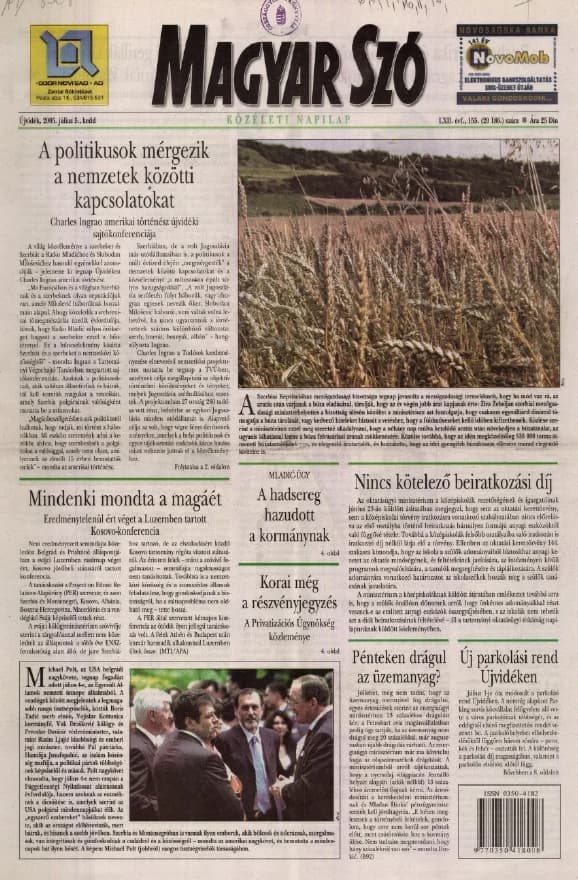 Magyar Szó, 62. évf. 2005. július 5. 155. sz. 1–20. oldal