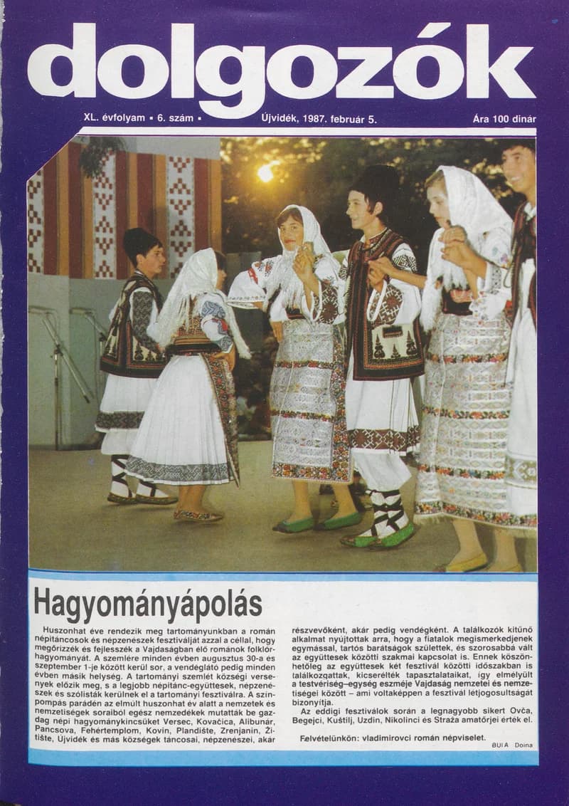 Dolgozók, 41. évf. 1987. február 5. 6. sz.