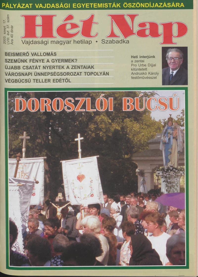 7 Nap, 58. évf. 2003. szeptember 17. 37. sz.
