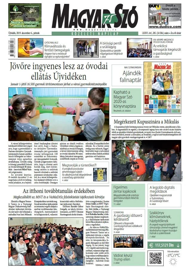Magyar Szó, 76. évf. 2019. december 6. 285. sz. 1–16. oldal