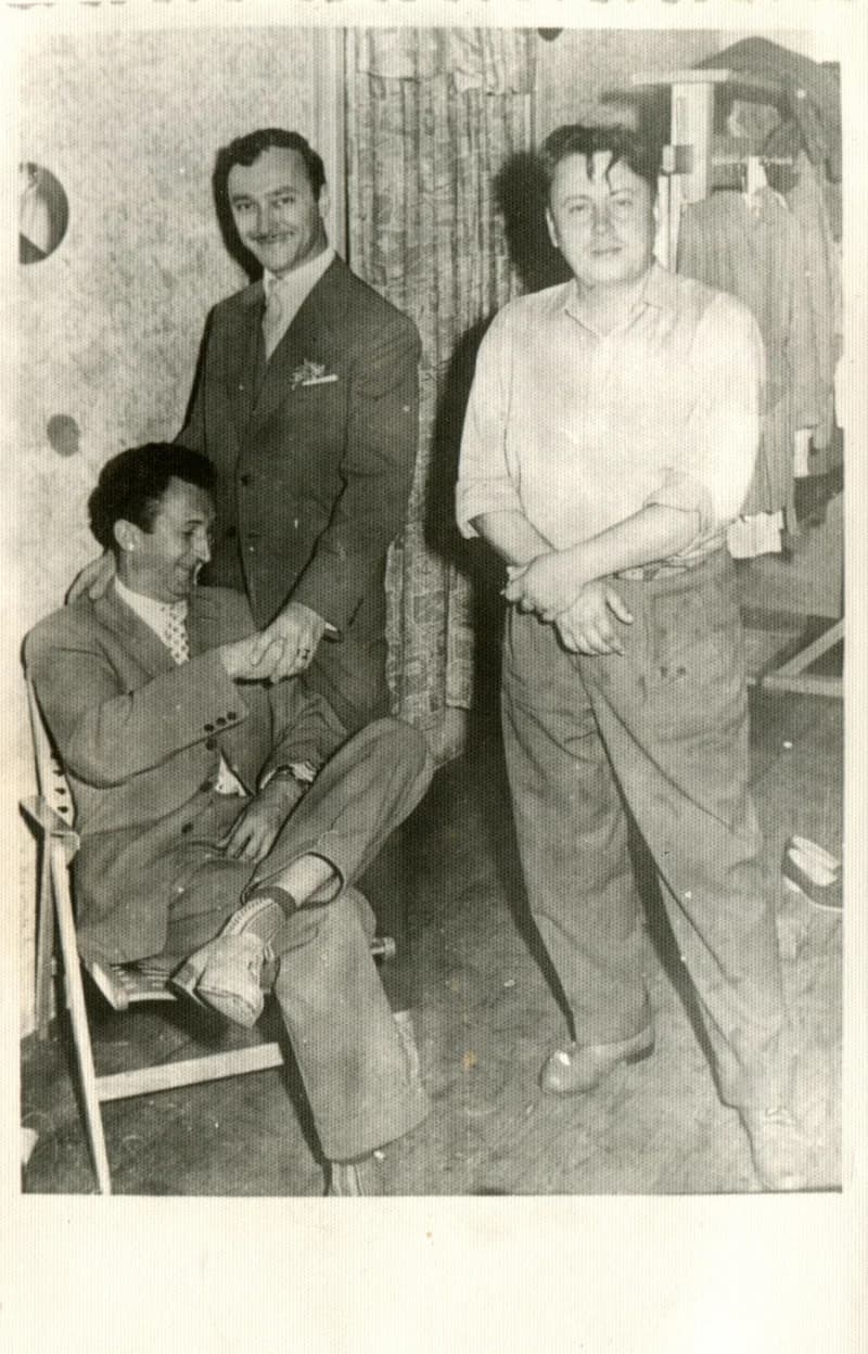 Radatovics István tanító, Csáki András tanító és Kasza Károly színházi rendező