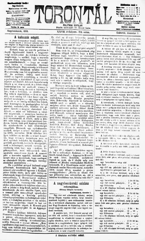 Torontál, 27. évf. 1898. december 1. 274. sz.