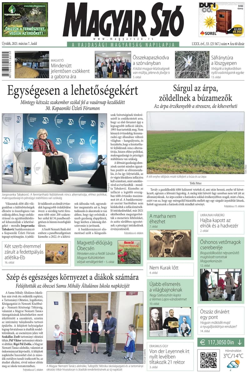 Magyar Szó, 80. évf. 2023. március 7. 53. sz. 1–20. oldal