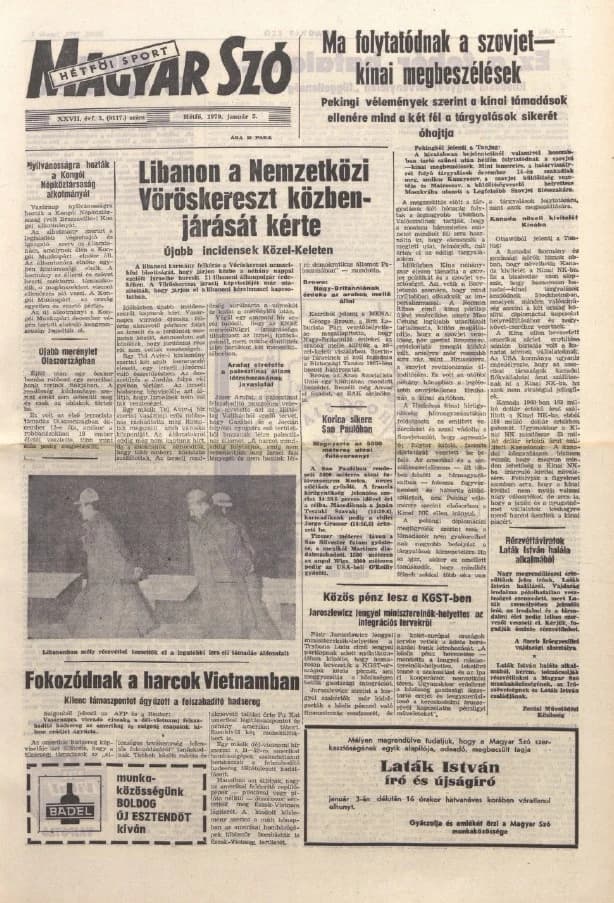 Magyar Szó, 27. évf. 1970. január 5. 3. sz. 1–14. oldal