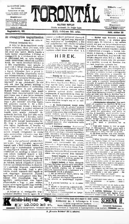 Torontál, 30. évf. 1901. október 28. 247. sz.