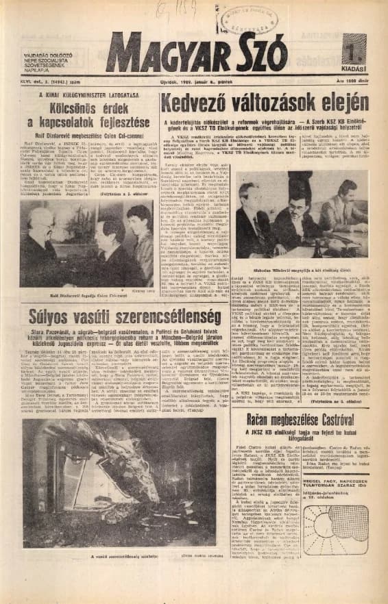 Magyar Szó, 46. évf. 1989. január 6. 3. sz. 1–20. oldal