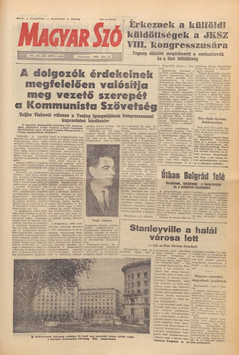 Magyar Szó, 21. évf. 1964. december 6. 336. sz. 1–24. oldal