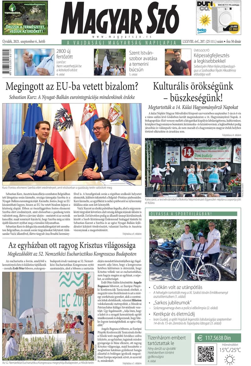 Magyar Szó, 78. évf. 2021. szeptember 6. 207. sz. 1–20. oldal