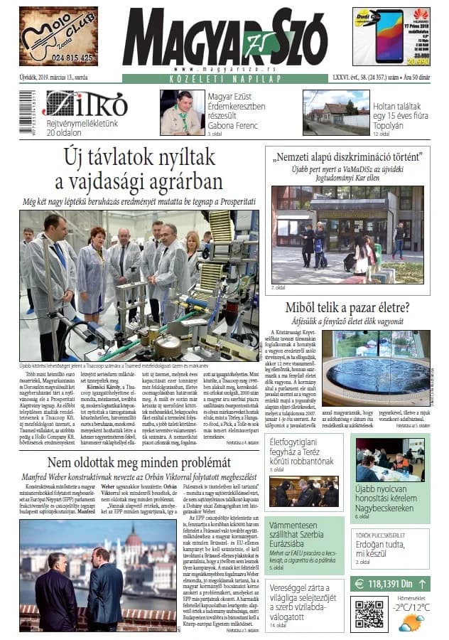 Magyar Szó, 76. évf. 2019. március 13. 58. sz. 1–16. oldal