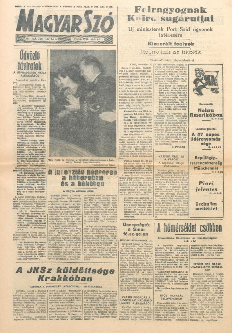 Magyar Szó, 13. évf. 1956. december 24. 350. sz. 1–10. oldal