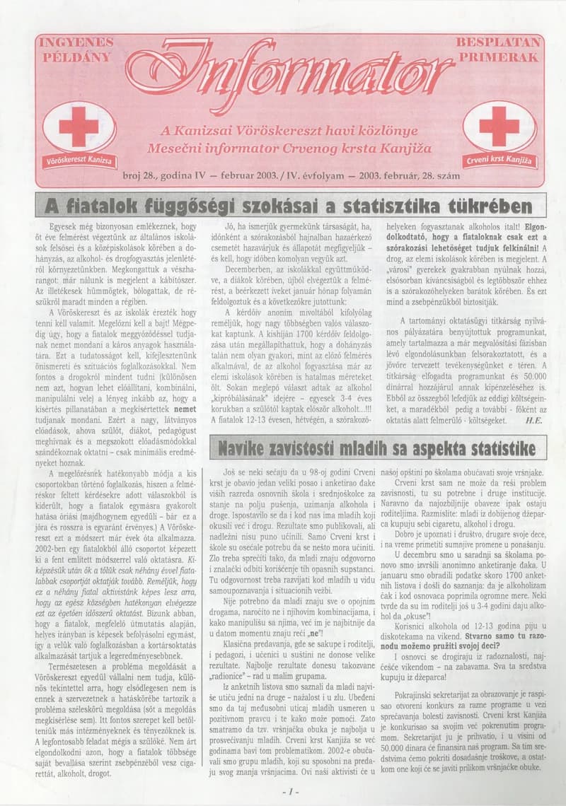 Informator, 4. évf. 2003. február 1. 28. sz.