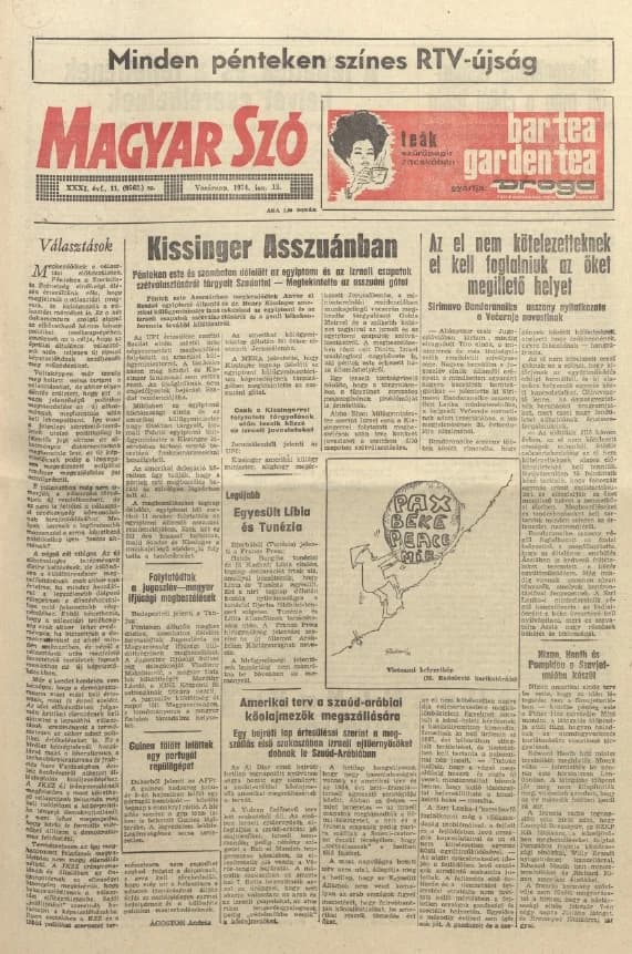 Magyar Szó, 31. évf. 1974. január 13. 11. sz. 1–32. oldal