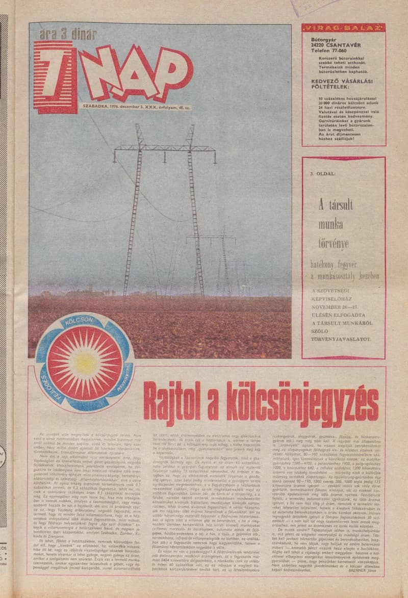 7 Nap, 31. évf. 1976. december 3. 48. sz. 1–24. oldal