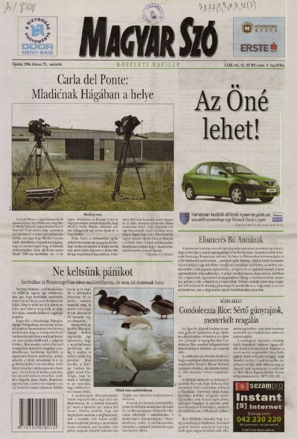 Magyar Szó, 63. évf. 2006. február 23. 43. sz. 1–20. oldal