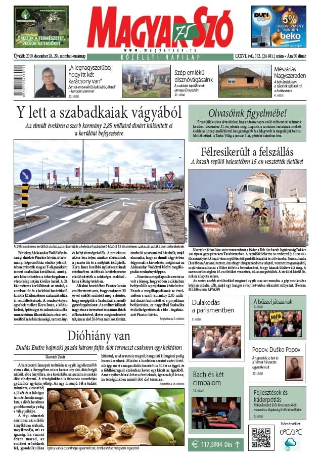 Magyar Szó, 76. évf. 2019. december 28. – 29. 302. sz. 1–42. oldal