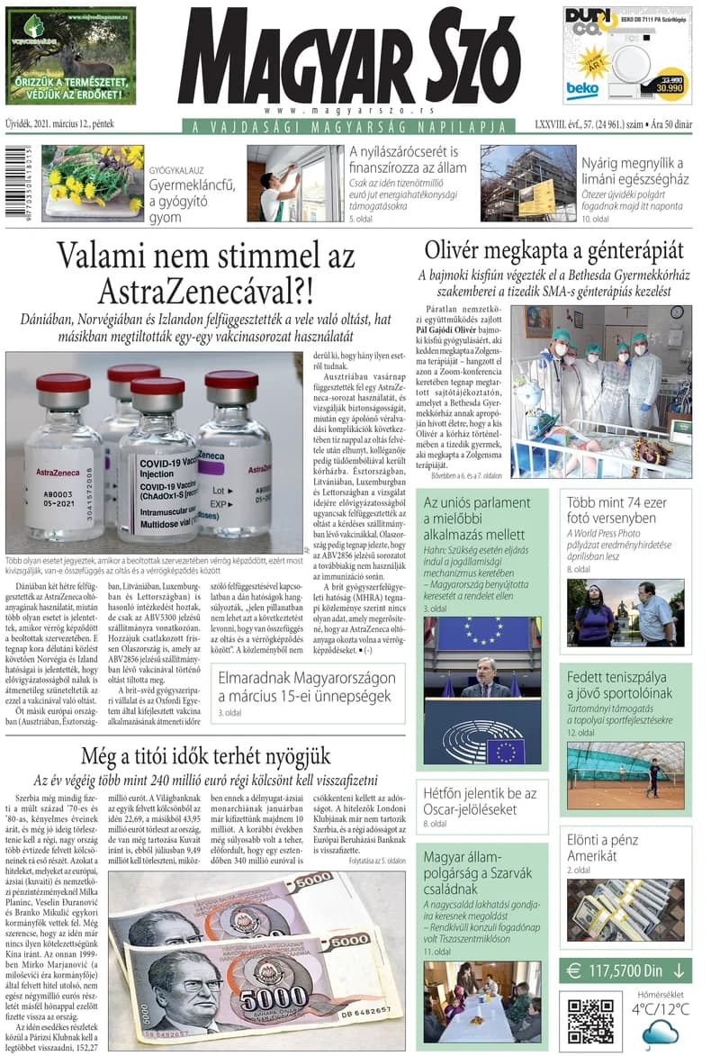 Magyar Szó, 78. évf. 2021. március 12. 57. sz. 1–16. oldal
