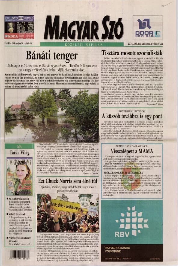 Magyar Szó, 67. évf. 2010. május 20. 114. sz. 1–20. oldal
