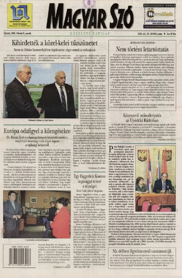 Magyar Szó, 62. évf. 2005. február 9. 32. sz. 1–20. oldal