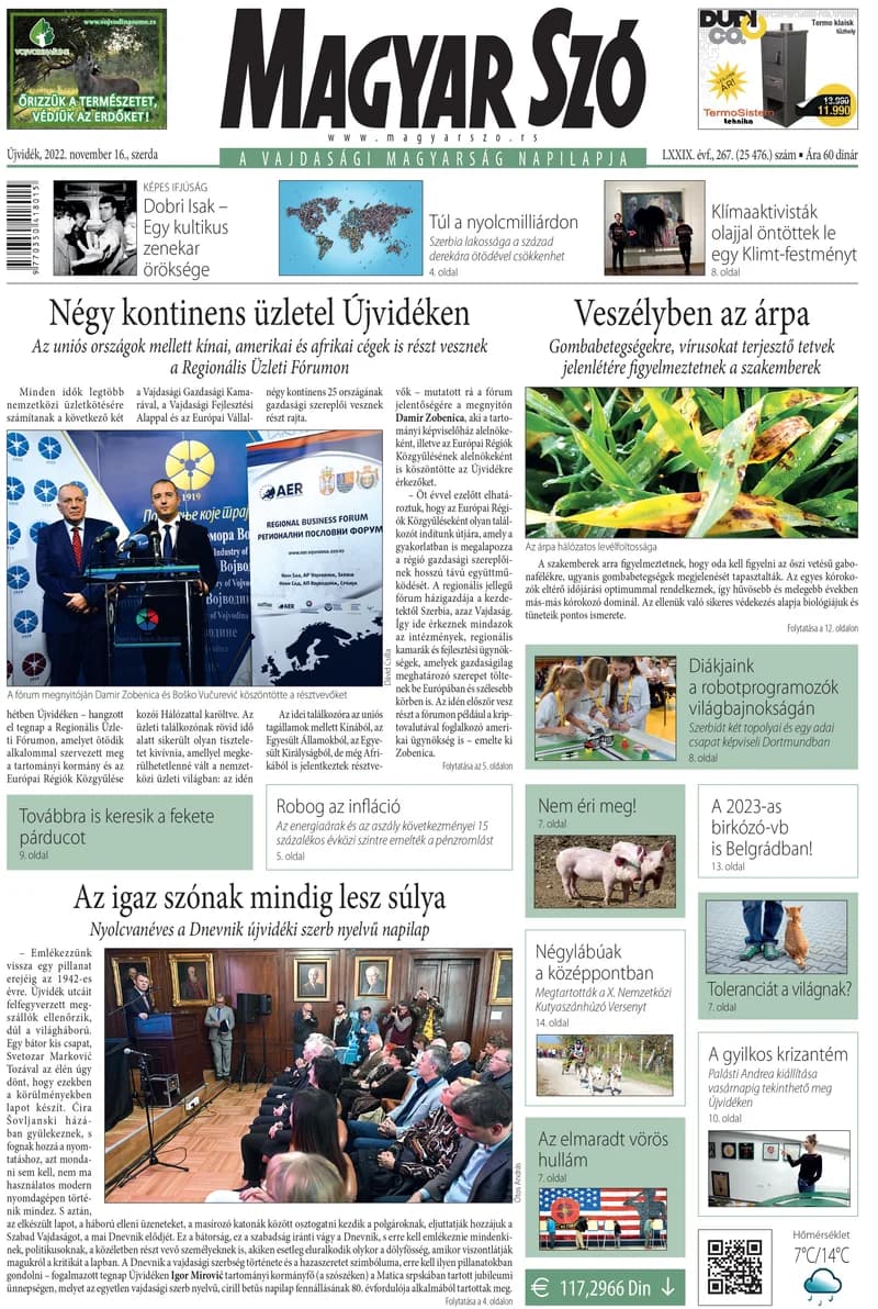 Magyar Szó, 79. évf. 2022. november 16. 267. sz. 1–16. oldal