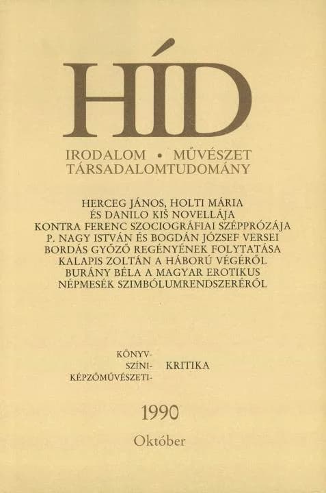 Híd, 54. évf. 1990. október. 10. sz. 977–1072. oldal