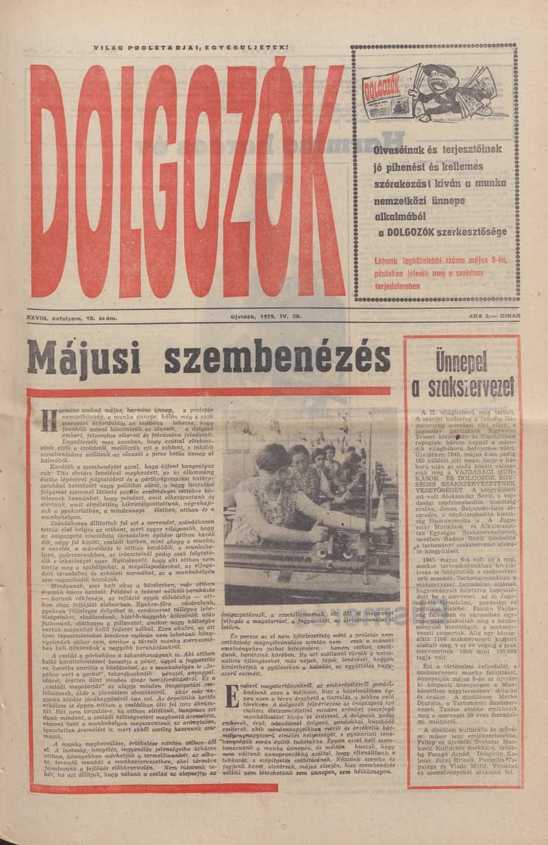 Dolgozók, 29. évf. 1975. április 30. 18. sz.