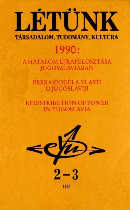 Létünk, 20. évf. 1990. március – június. 2–3. sz. 159–433. oldal