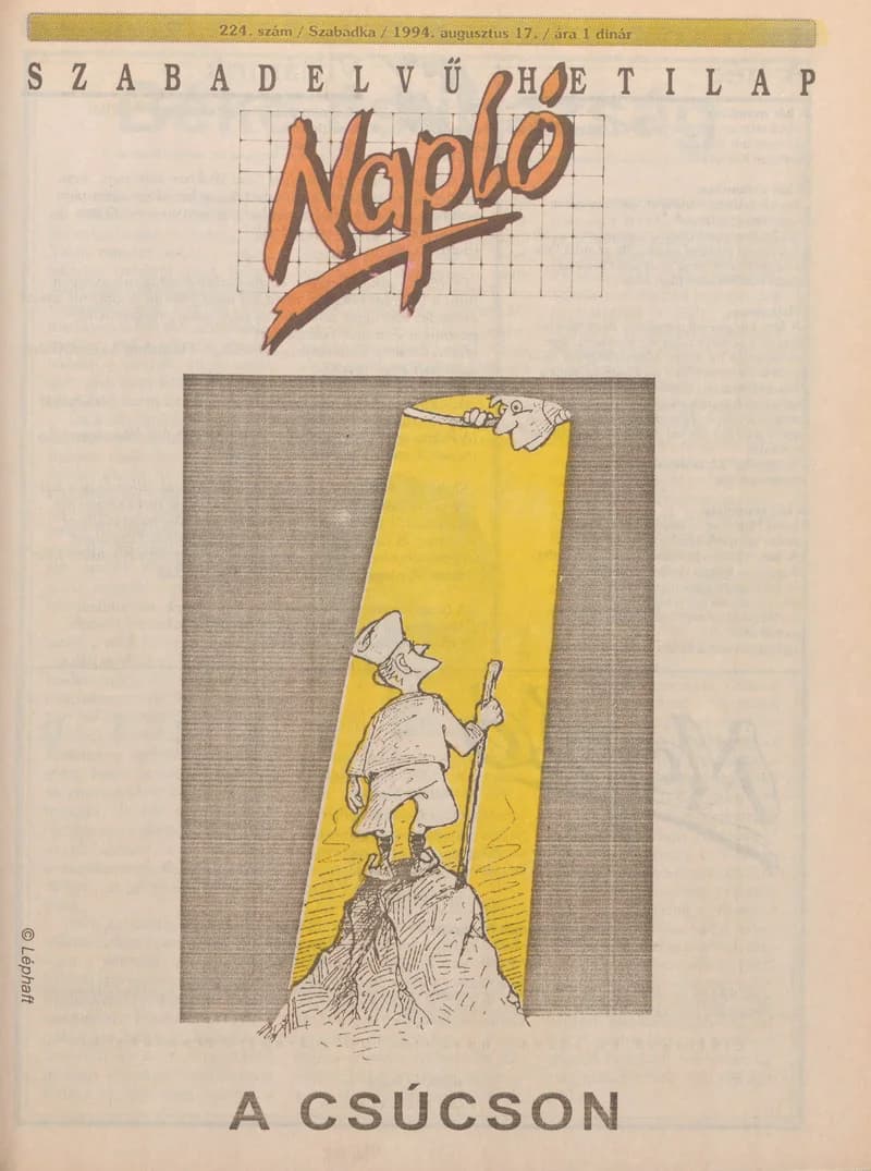 Napló - Szabadelvű hetilap, 5. évf. 1994. augusztus 17. 224. sz.