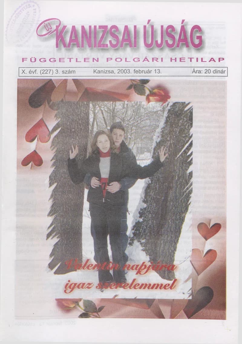 Új Kanizsai Újság, 10. évf. 2003. február 13. 3. sz.