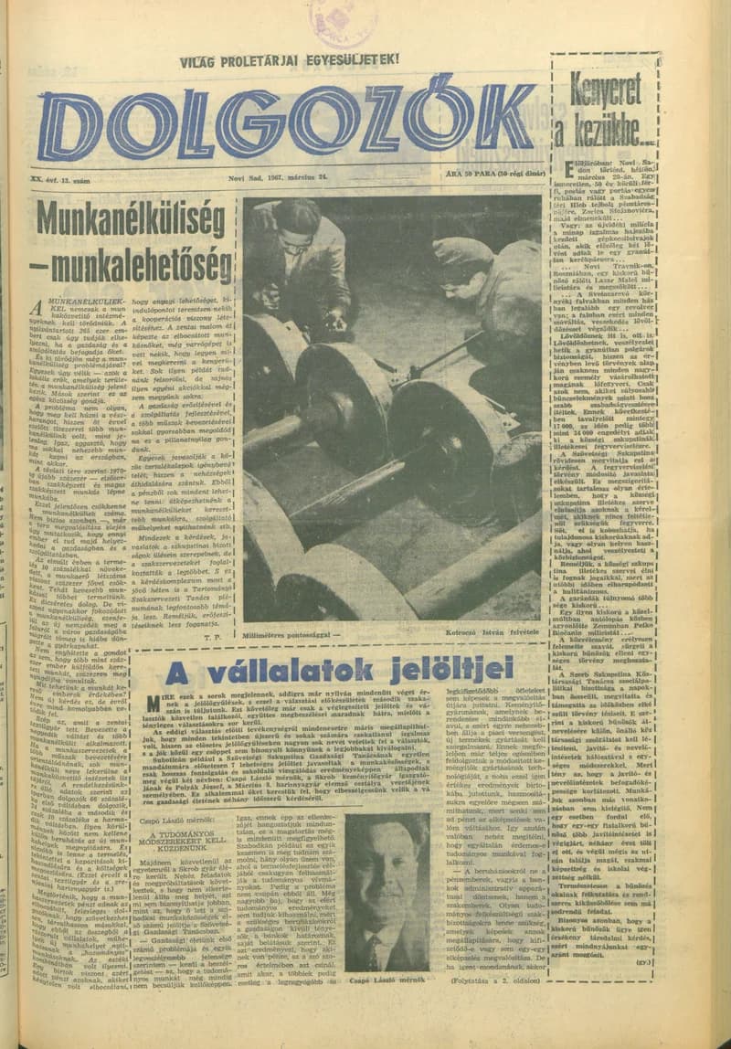 Dolgozók, 21. évf. 1967. március 24. 13. sz.