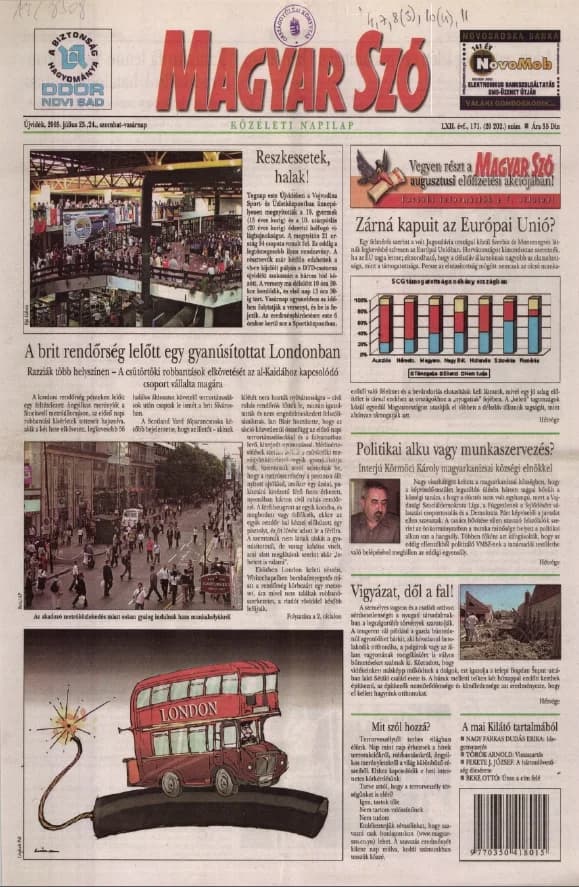 Magyar Szó, 62. évf. 2005. július 23. – 24. 171. sz. 1–12. oldal