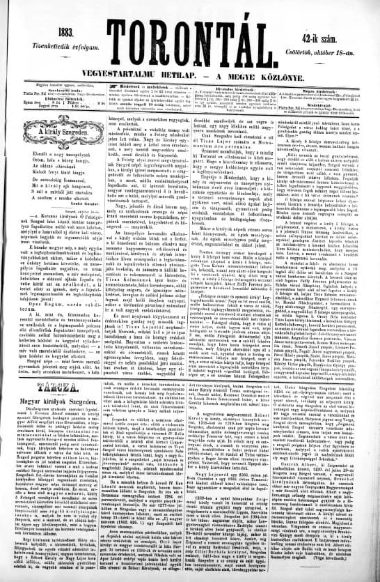 Torontál, 12. évf. 1883. október 18. 42. sz.