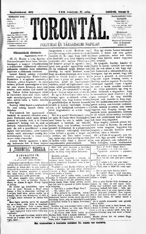 Torontál, 22. évf. 1893. február 16. 38. sz.