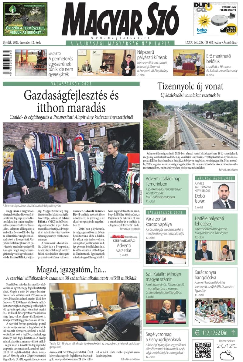 Magyar Szó, 80. évf. 2023. december 12. 288. sz. 1–20. oldal