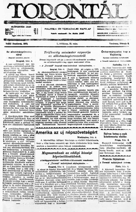Torontál, 50. évf. 1921. február 6. 25. sz.