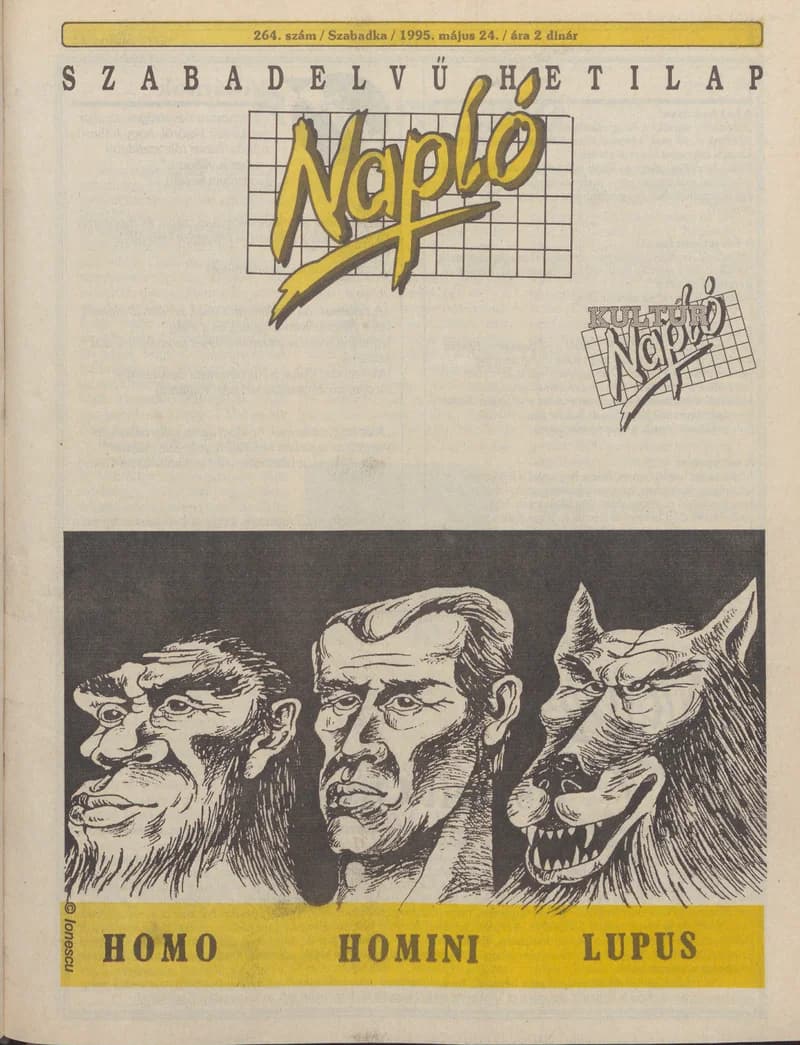 Napló - Szabadelvű hetilap, 6. évf. 1995. május 24. 264. sz.
