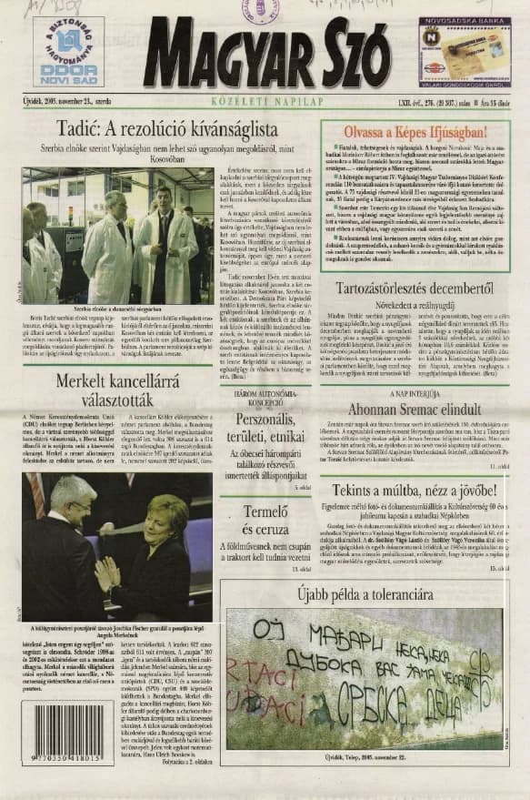 Magyar Szó, 62. évf. 2005. november 23. 276. sz. 1–20. oldal