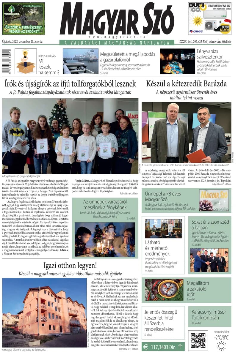 Magyar Szó, 79. évf. 2022. december 21. 297. sz. 1–16. oldal