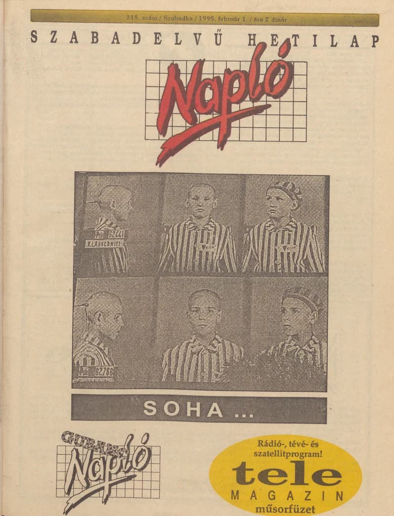 Napló - Szabadelvű hetilap, 6. évf. 1995. február 1. 248. sz.