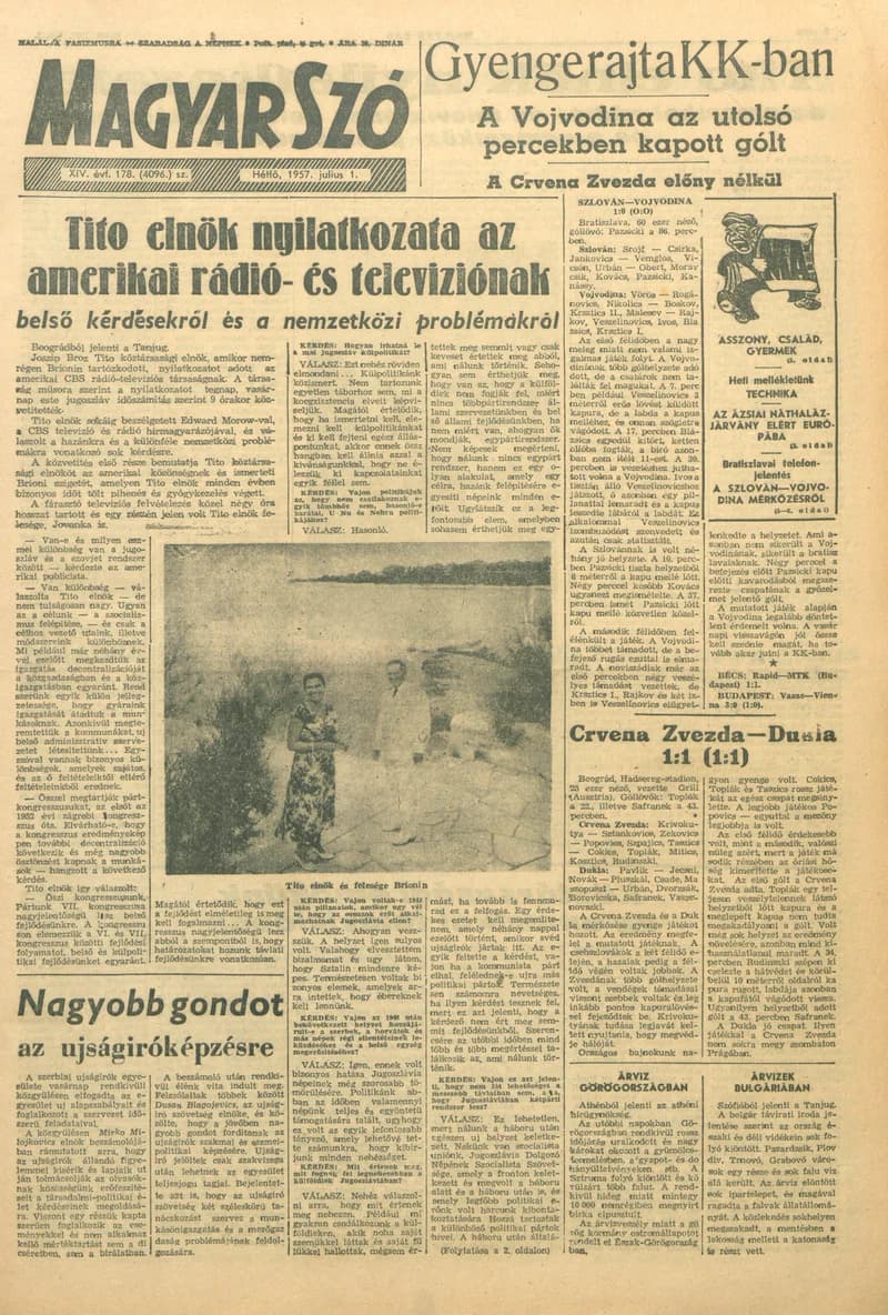 Magyar Szó, 14. évf. 1957. július 1. 178. sz. 1–10. oldal