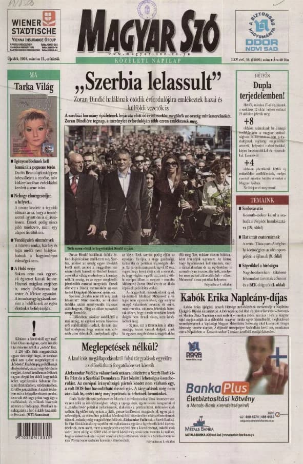 Magyar Szó, 65. évf. 2008. március 13. 59. sz. 1–20. oldal