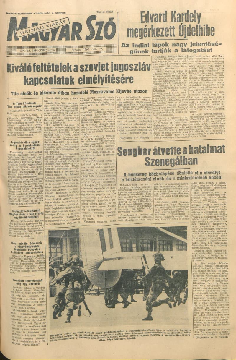 Magyar Szó, 19. évf. 1962. december 19. 348. sz. 1–14. oldal