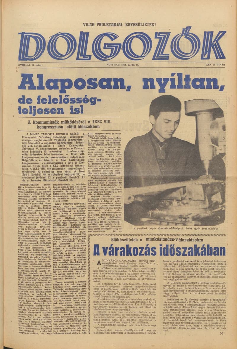 Dolgozók, 18. évf. 1964. április 10. 14. sz.