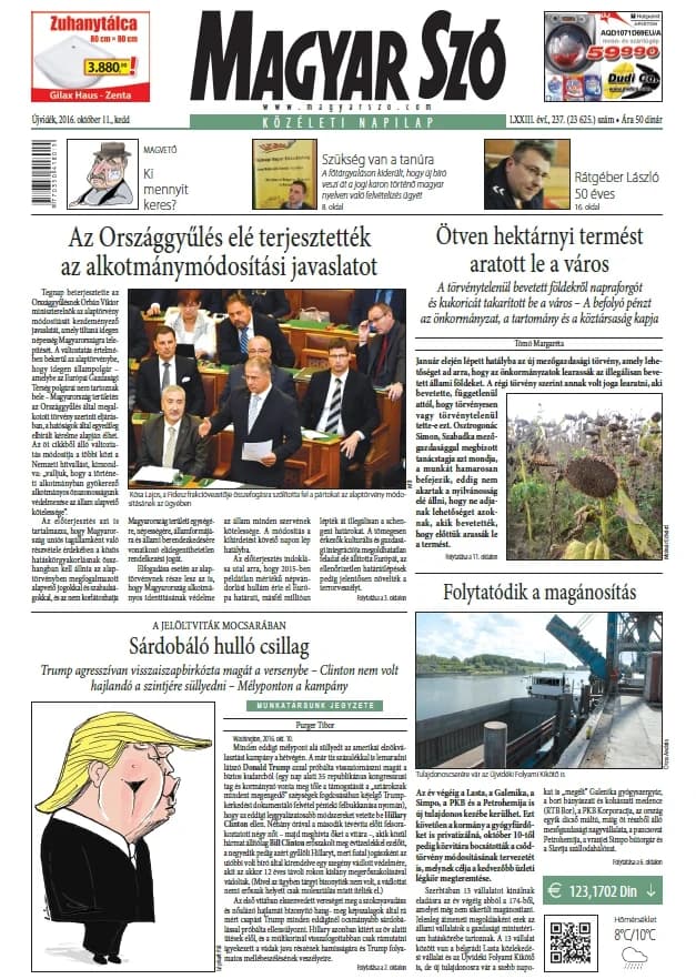 Magyar Szó, 73. évf. 2016. október 11. 237. sz. 1–20. oldal