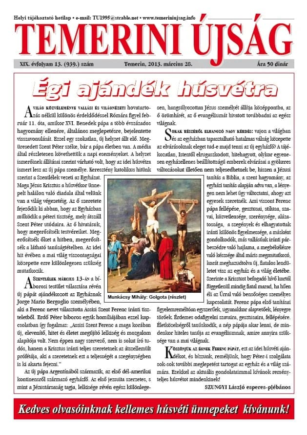 Temerini Újság, 19. évf. 2013. március 28. 13. sz.