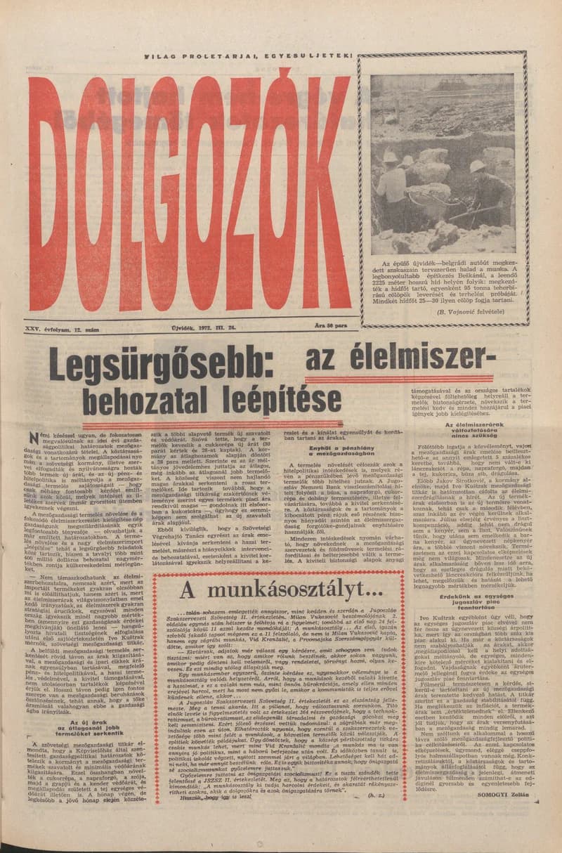 Dolgozók, 26. évf. 1972. március 24. 12. sz.