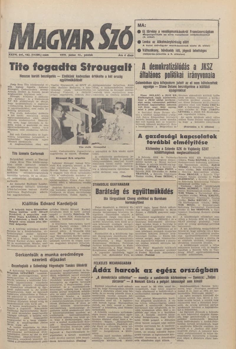 Magyar Szó, 36. évf. 1979. június 15. 162. sz. 1–24. oldal