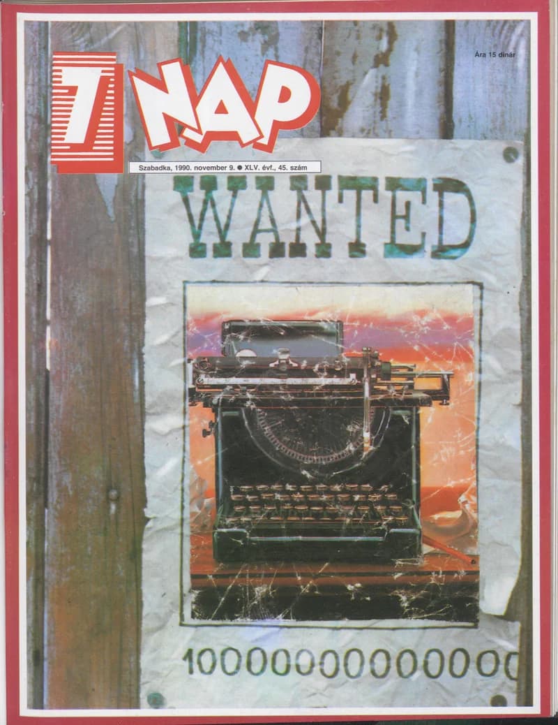 7 Nap, 45. évf. 1990. november 9. 45. sz. 1–68. oldal