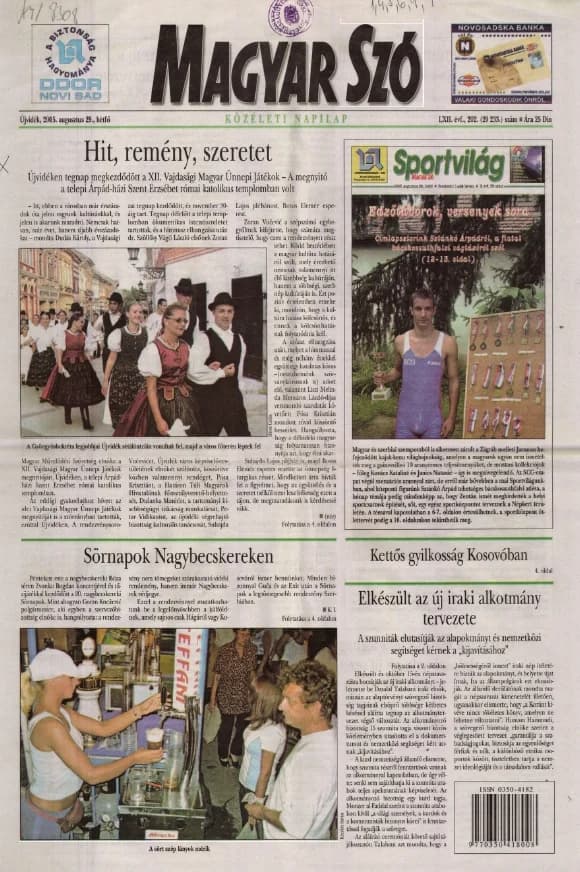 Magyar Szó, 62. évf. 2005. augusztus 29. 202. sz. 1–12. oldal